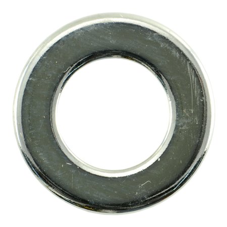 MIDWEST FASTENER Flat Washer, Fits Bolt Size M6 , Steel Chrome Plated Finish, 10 PK 74588